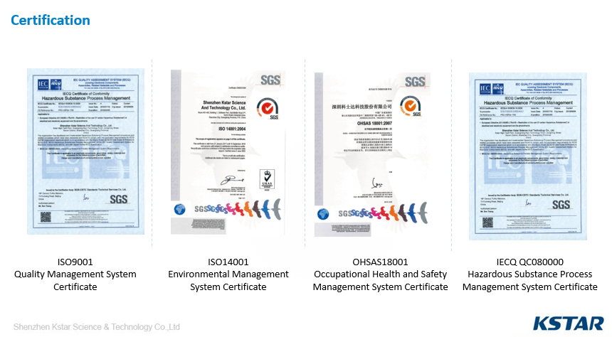 Certification UPS kstar