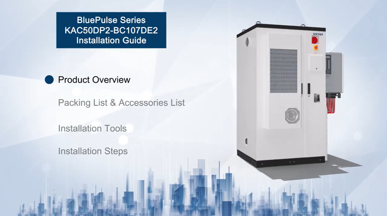 BluePulse Système de batterie à refroidissement par air 20-50 kW / BC70-107 kWh